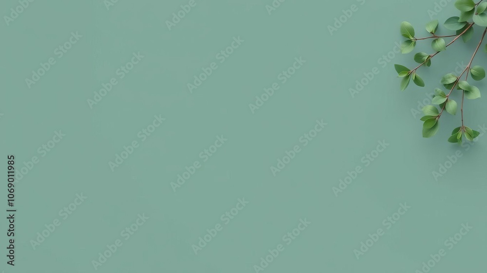 A serene green background exuding a sense of calm and quietness, calm, shh A serene green background exuding a sense of calm and quietness, calm, shh