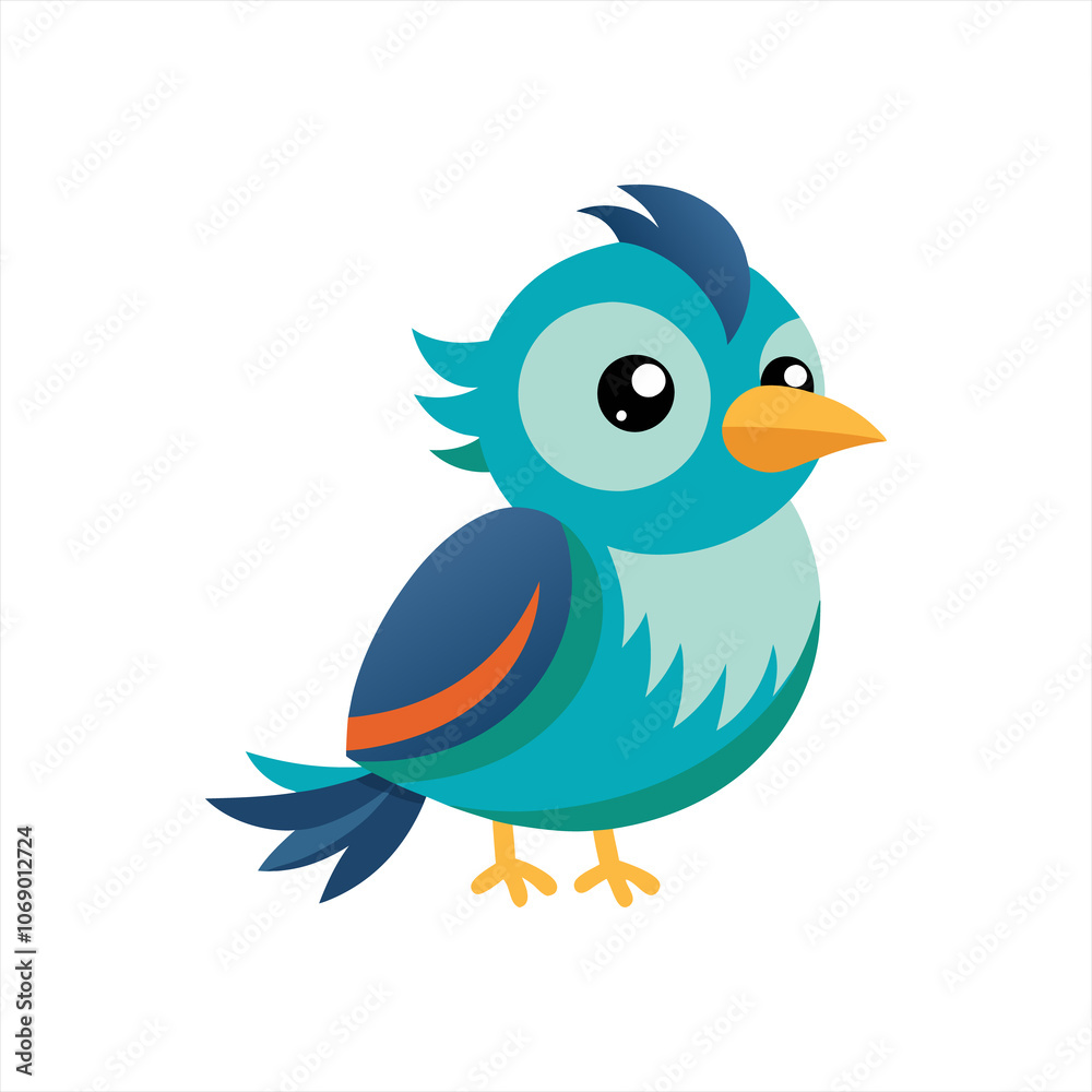 Cute nightingale bird cartoon vector Cute nightingale bird cartoon vector