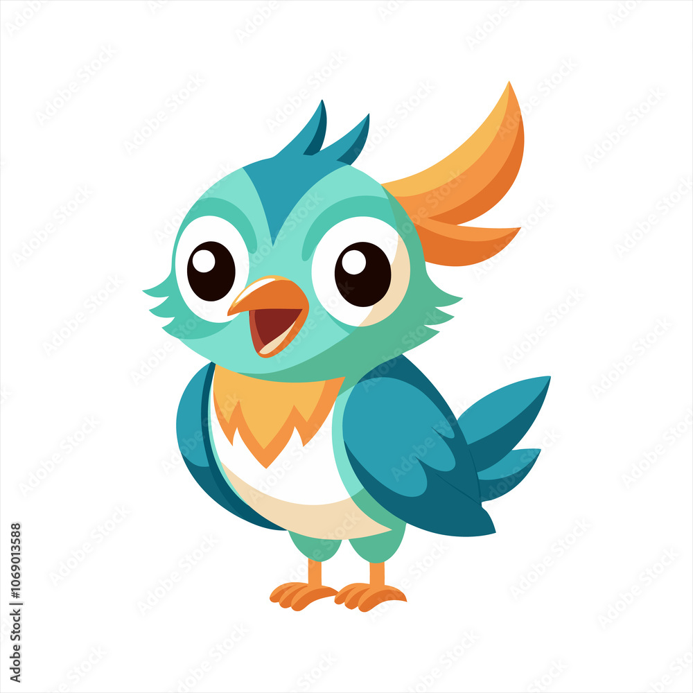Cute nightingale bird cartoon vector Cute nightingale bird cartoon vector