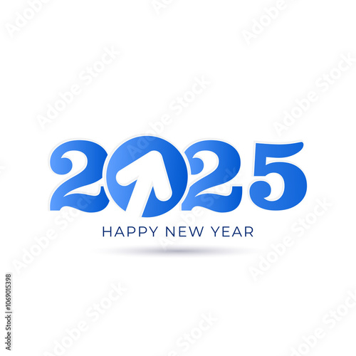 2025 new year vision, aim, target, mission, and growth creative concept.