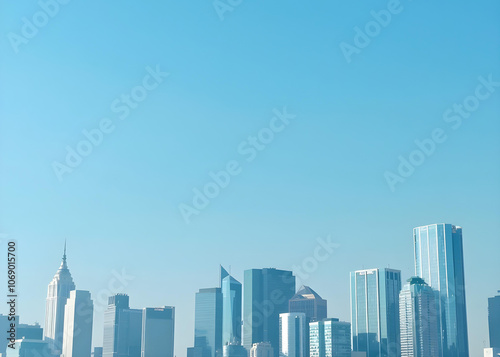 Modern Skyscrapers, Office buildings in a City Background