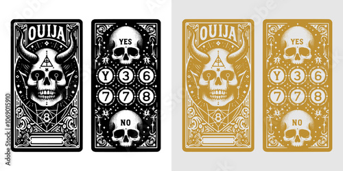 artistic antique ouija card