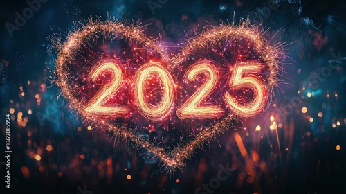 Herzliche 2025 als funkelndes Silvester-Highlight photo