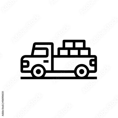Wallpaper Mural Truck icon symbol vector illustration Torontodigital.ca