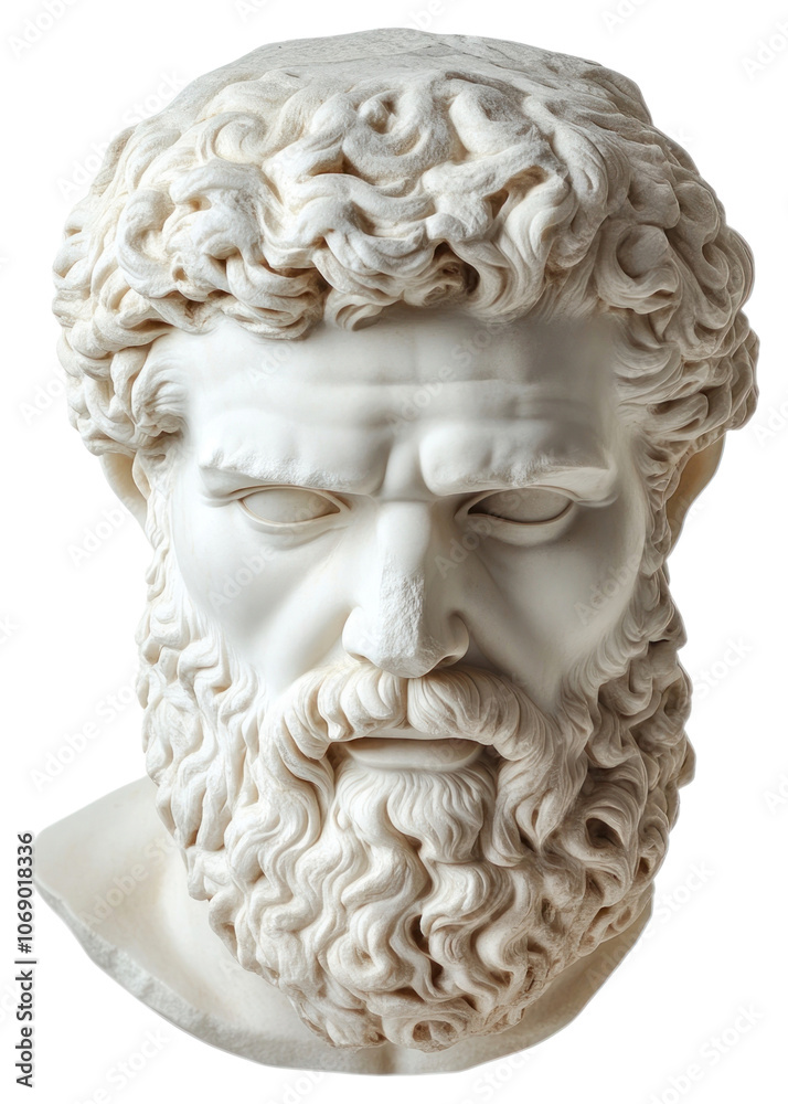 Obraz premium PNG Classical greek statuebust art sculpture artifact.