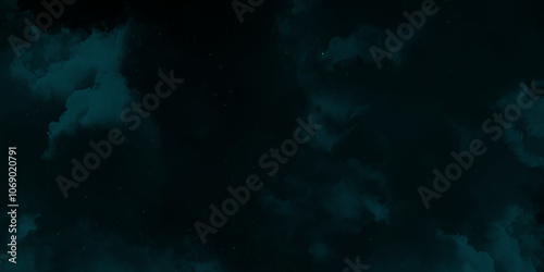 Wallpaper Mural abstract cloud and vapor texture background. Black and teal smoke aquarelle smudge illustration smooth grungy smokey light pastel colors ink glow. Teal color powder explosion	
 Torontodigital.ca