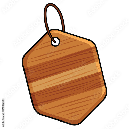 Blank Wooden Tag with Natural Finish - Ideal for Labeling, Crafting, and Gift Tagging.