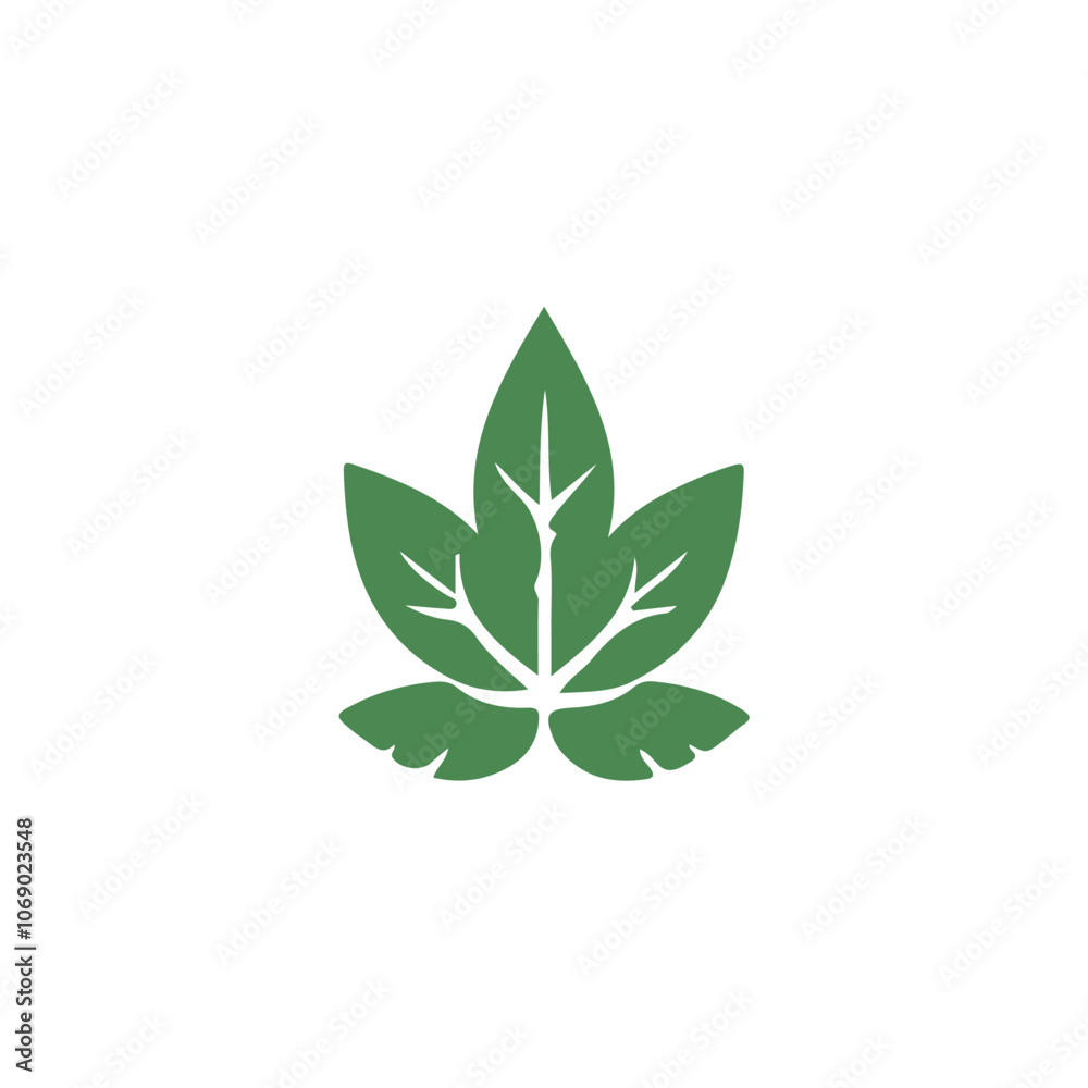 Naklejka premium Unique Leaf Logo