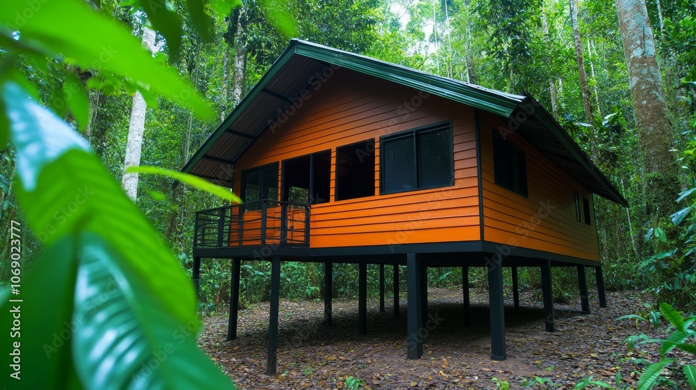 Tropical Jungle Cabin Elevated House Rainforest Retreat Tropical Jungle Cabin Elevated House Rainforest Retreat