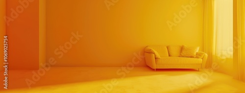 Warm Toned Minimalist Living Room Interior