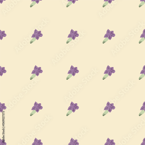 Delicate lavender Provence flower pattern