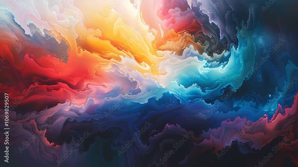 colorful wall  Generated AI 