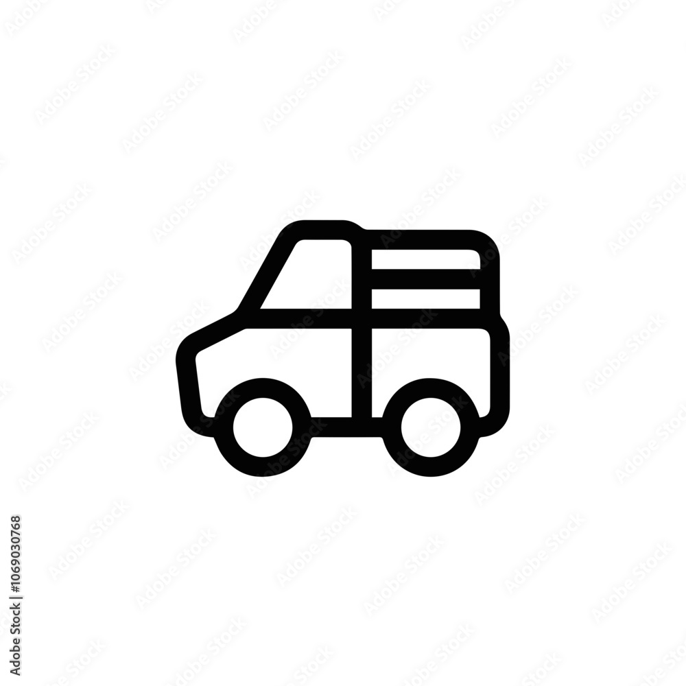 Fototapeta premium Truck icon symbol vector illustration