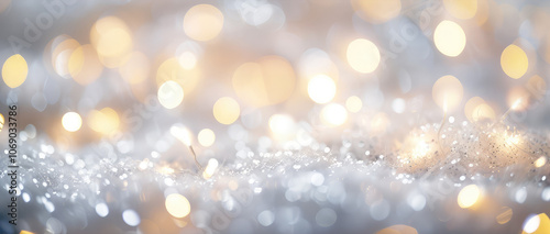 Sparkling Bokeh Lights on Shimmering Background