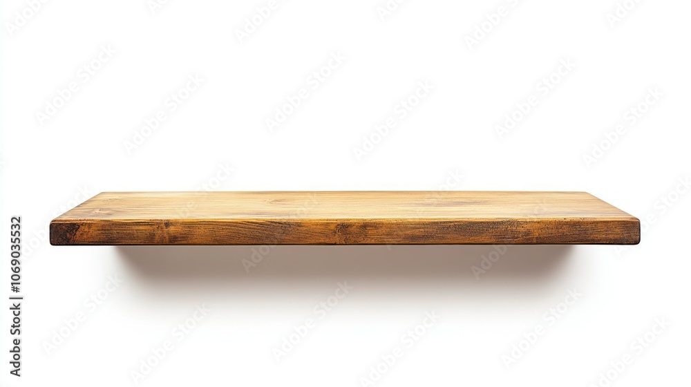 Wooden Shelf on White Background Wooden Shelf on White Background