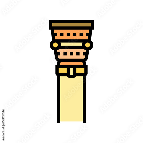 column byzantine color icon vector. column byzantine sign. isolated symbol illustration