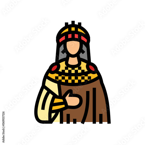 empress byzantine color icon vector. empress byzantine sign. isolated symbol illustration