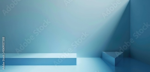 Wallpaper Mural Modern Blue Minimalist Interior Design Space Torontodigital.ca