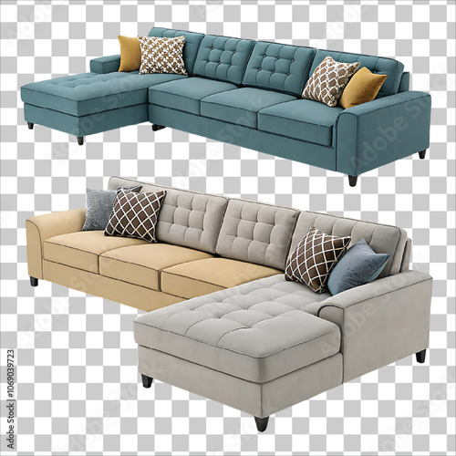 Ideal for Home Decor ,Living room Furniture for the modern interior Sofas Loveseats Recliners Accent Chairs Wingback Chairs Lounges.transparent PNG background