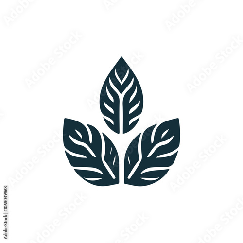 Simple and elegant leaf icon for nature designs