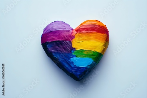 Vibrant Multicolored Heart Symbolizing LGBTQI Diversity, rainbow, love, pride, community
