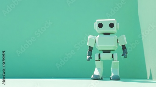 Friendly Robot on a Colorful Background