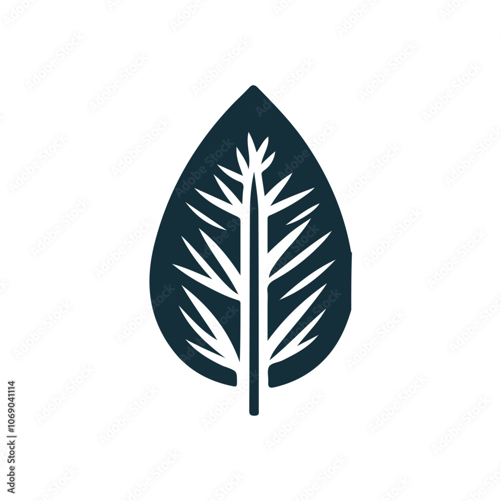 Simple and elegant leaf icon for nature designs Simple and elegant leaf icon for nature designs