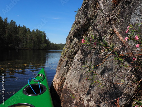 Boat on a lake in Norway