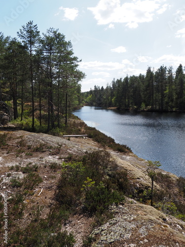 Lake in the forest in Norway