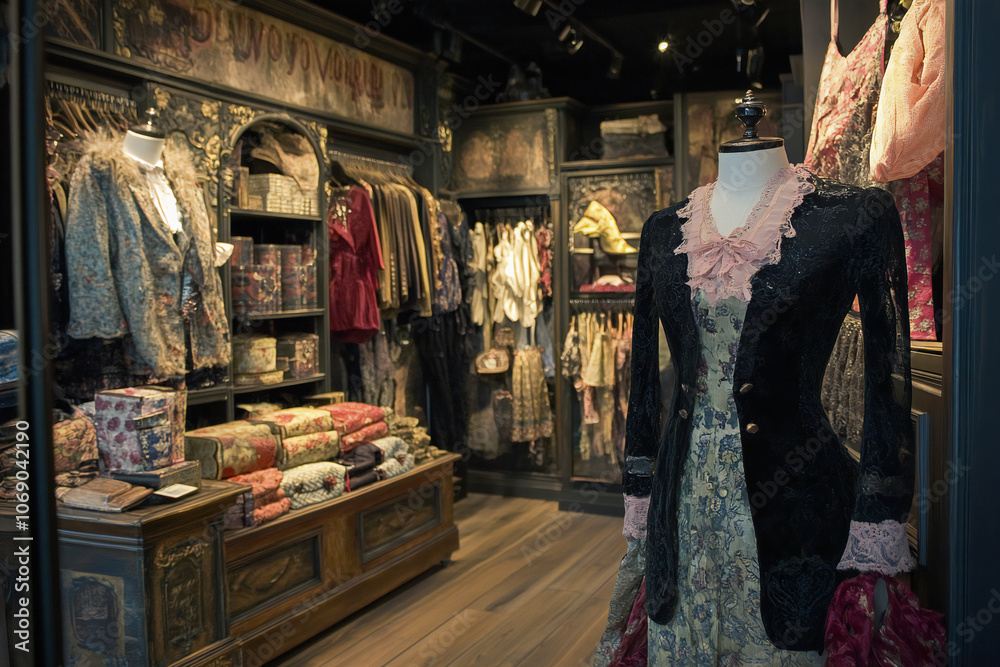 Fototapeta premium vintage style storefront boutique 