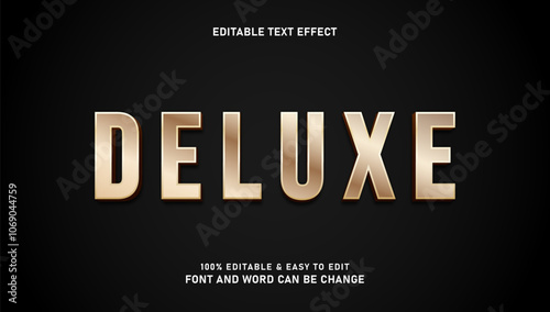 Deluxe text effects with modern 3d style that is editable