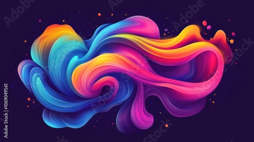 Abstract Colorful Swirls Design