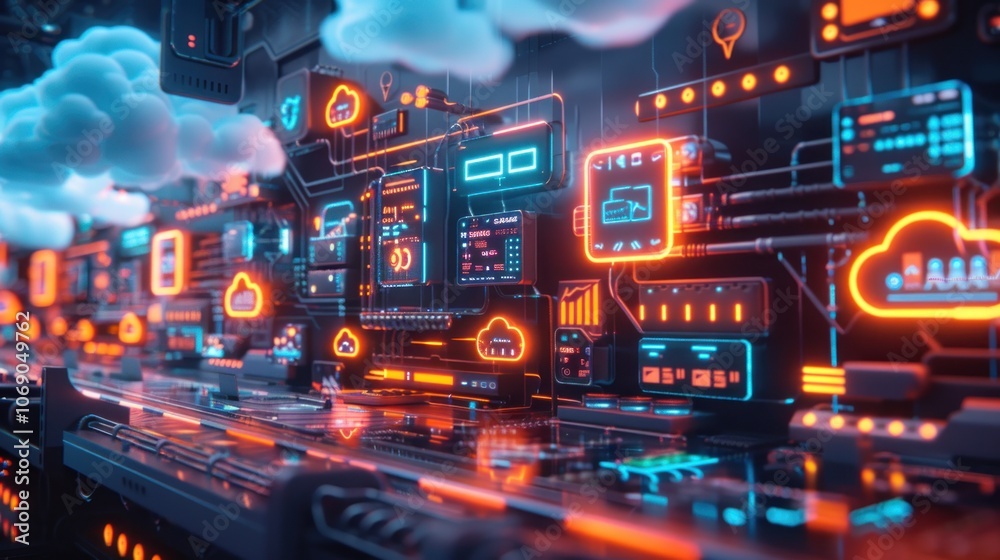 Futuristic Digital Network Futuristic Digital Network
