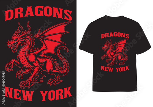 fanatasy dragons t shirt design vector art