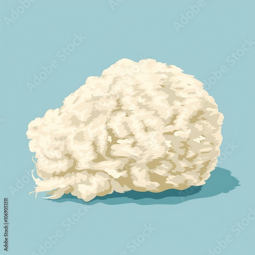 White Coral on Light Blue Background photo