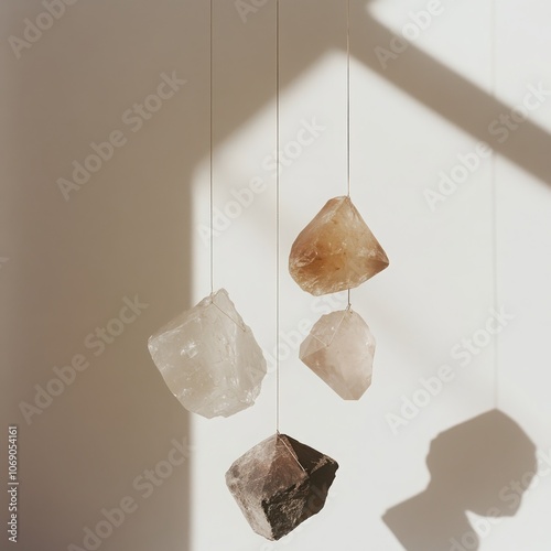 Exploring the healing power of mindfulness meditation with suspended crystals a journey into serenity and balance photo