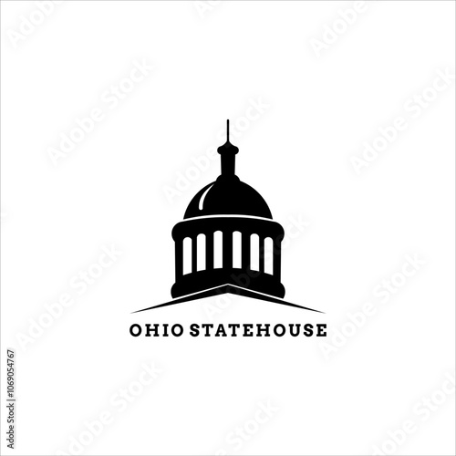 state capitol building of the U.S. state of Ohio vector template