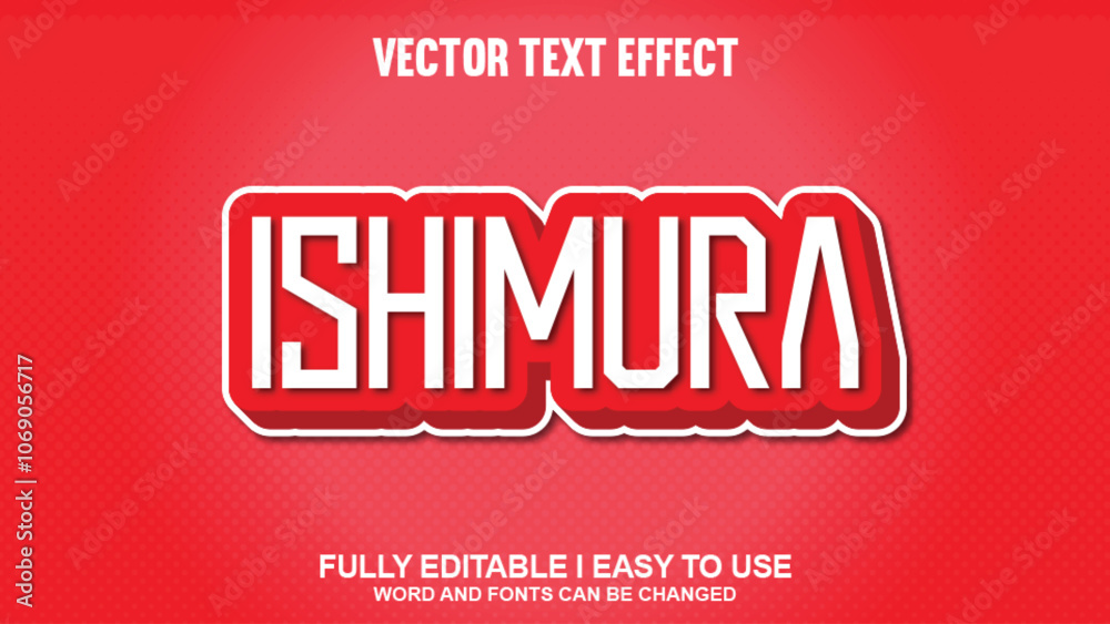 Fully Editable 3D Vector Text Effect Fully Editable 3D Vector Text Effect