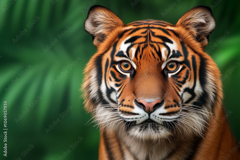Close-up of a Tiger's Face. Close-up of a Tiger's Face.