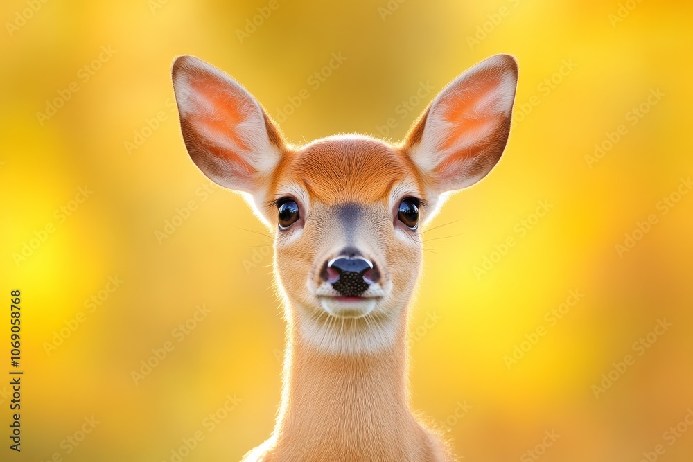 Closeup of a Deer's Face. Closeup of a Deer's Face.