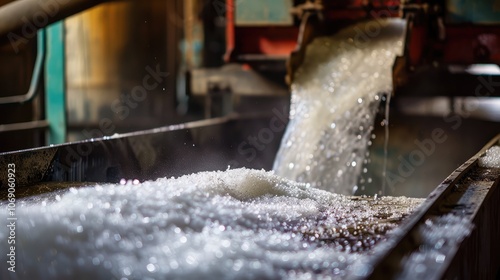 Industrial Sugar Production Line in Operation