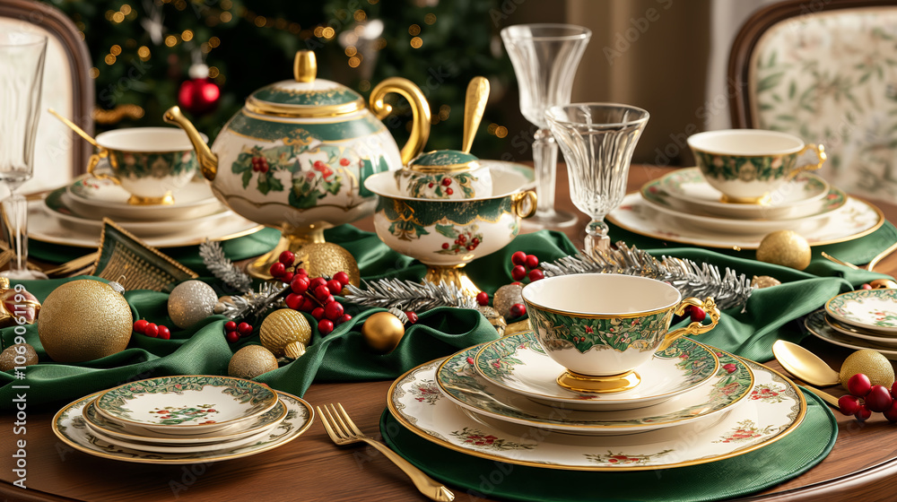 Beautiful and elegant table settings for winter holidays and Christmas. Tableware and place settings perfect for homemade Christmas dinner. Beautiful and elegant table settings for winter holidays and Christmas. Tableware and place settings perfect for homemade Christmas dinner.