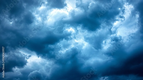 Dark, moody cloud fill the sky, suggesting an impending storm.