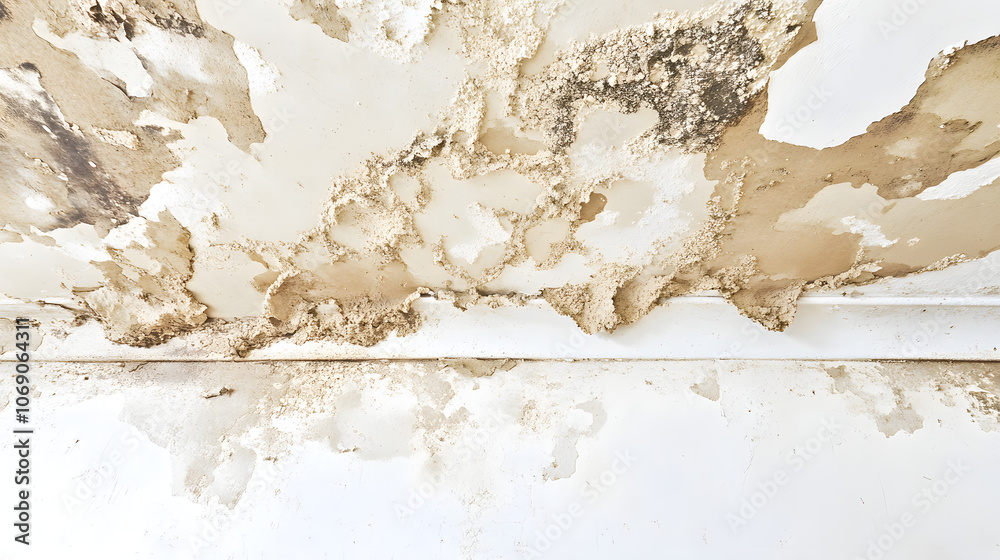 Close-Up of a Moldy Ceiling in an Old Apartment, Showing Water Stains and Mildew Growth, Highlighting Issues of Poor Maintenance, Health Risks, and the Need for Housing Renovation and Mold Prevention
Close-Up of a Moldy Ceiling in an Old Apartment, Showing Water Stains and Mildew Growth, Highlighting Issues of Poor Maintenance, Health Risks, and the Need for Housing Renovation and Mold Prevention