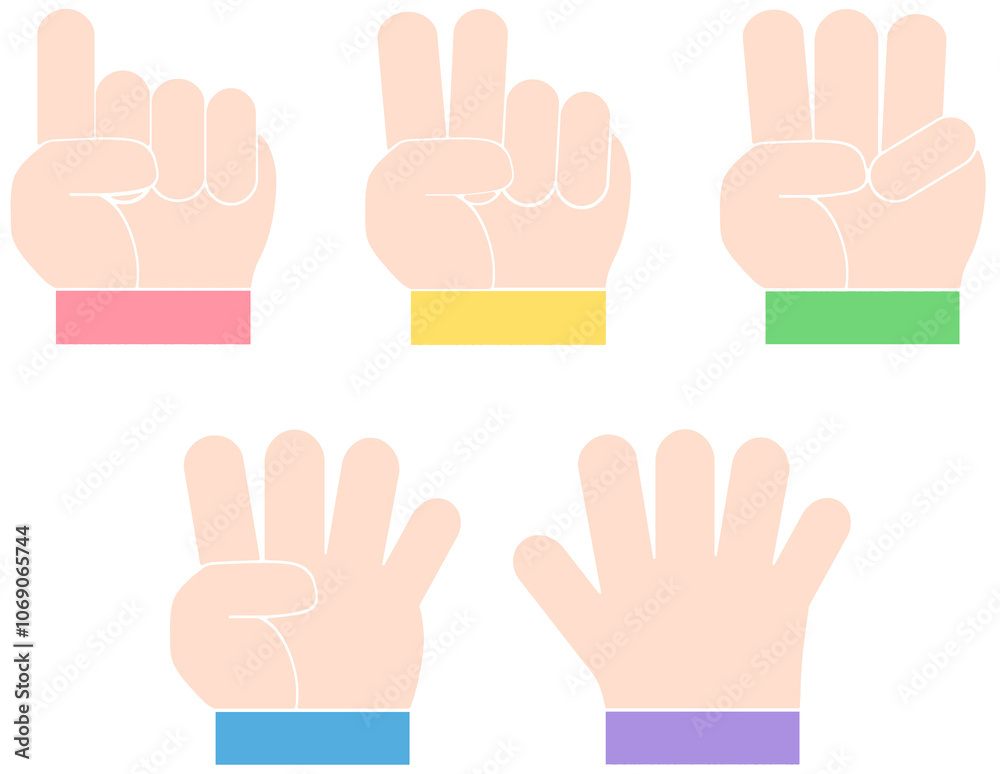 finger number one two three four five 12345 손가락 숫자 일러스트 finger number one two three four five 12345 손가락 숫자 일러스트