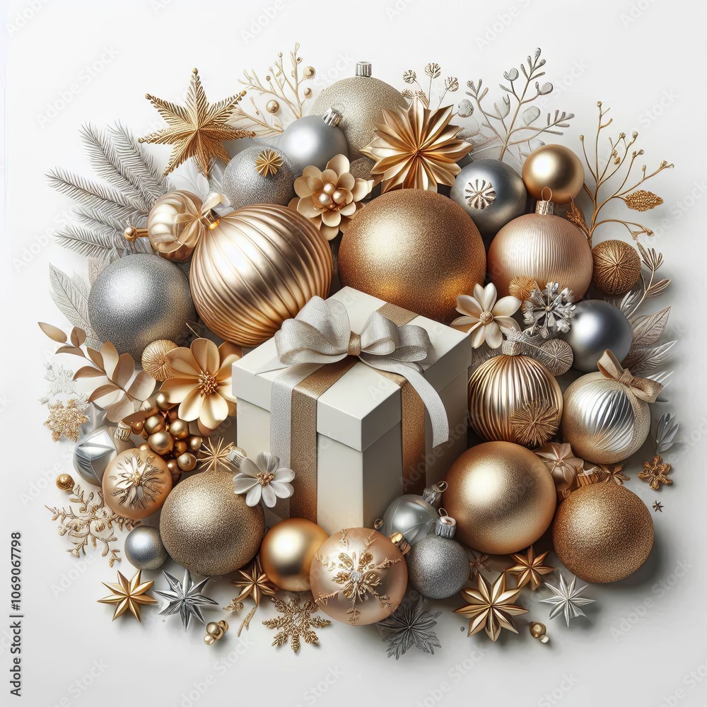 Christmas composition for decorating stylish cards and festive designs Christmas composition for decorating stylish cards and festive designs