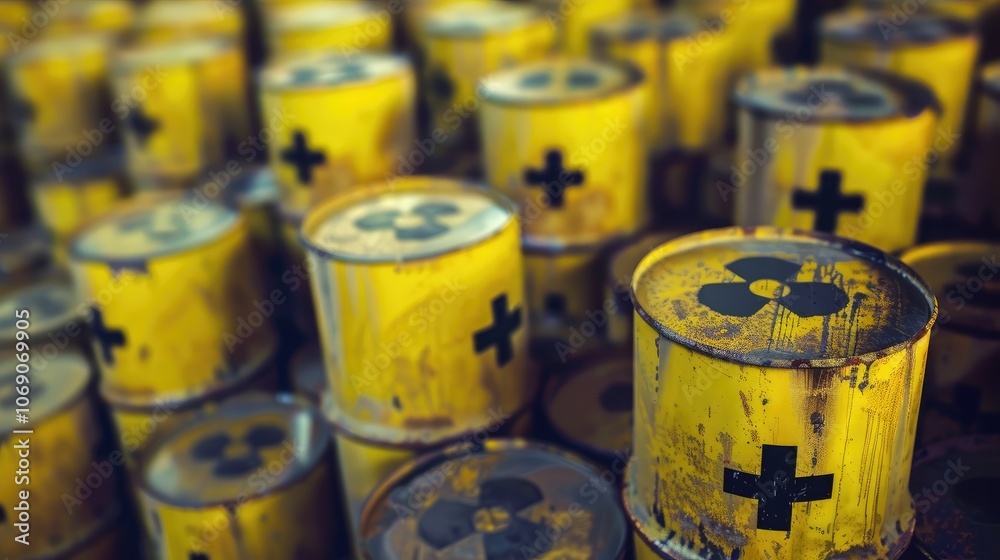 Hazardous Radioactive Waste Barrels Hazardous Radioactive Waste Barrels