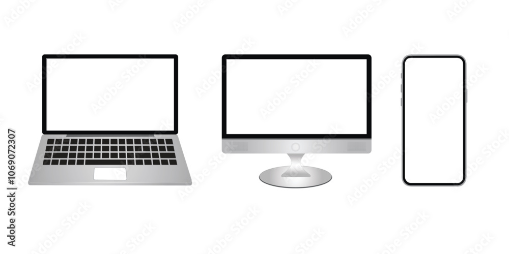 Mockup with blank screen. smartphone laptop and desktop screen mockup Mockup with blank screen. smartphone laptop and desktop screen mockup