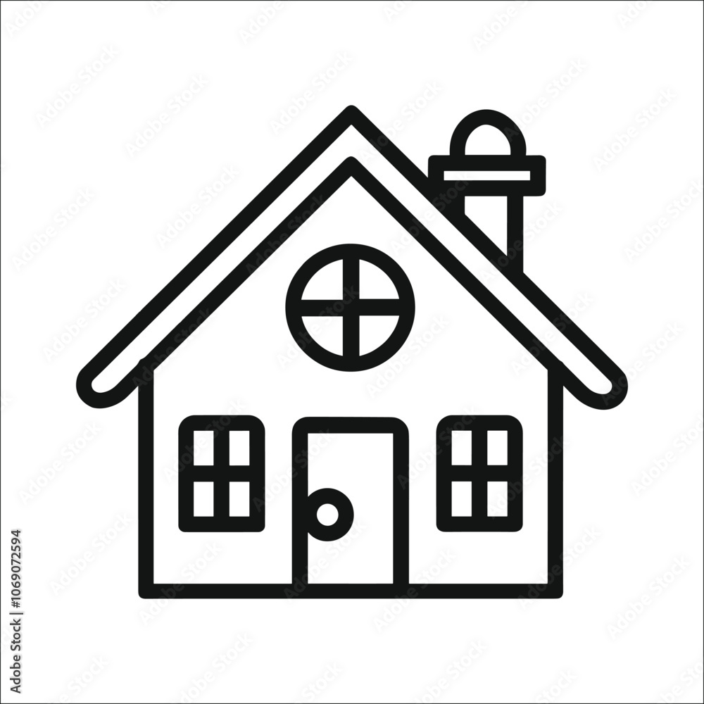 Home Icon Vector on a White Background, House Icon Home Icon Vector on a White Background, House Icon