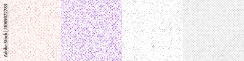 Seamless geometric dot pattern background set